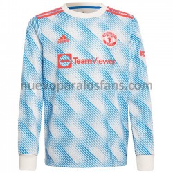 Camiseta de Fútbol Manchester United Exterior 2021-2022 Manga Larga