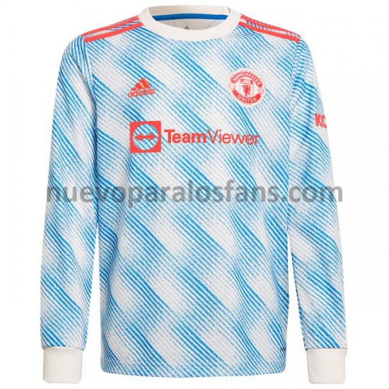 Camiseta de Fútbol Manchester United Exterior 2021-2022 Manga Larga