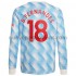 Camiseta de Fútbol Manchester United Bruno Fernandes 18 Exterior 2021-2022 Manga Larga