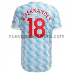 Camiseta de Fútbol Manchester United Bruno Fernandes 18 Exterior 2021-2022 Manga Corta