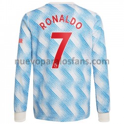 Camiseta de Fútbol Manchester United Cristiano Ronaldo 7 Exterior 2021-2022 Manga Larga