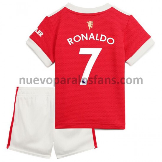 Camiseta de Fútbol Manchester United Cristiano Ronaldo 7 Niño Casa 2021-2022 Manga Corta