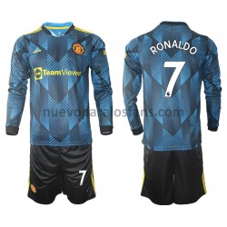Camiseta de Fútbol Manchester United Cristiano Ronaldo 7 Niño Tercera 2021-2022 Manga Larga
