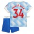 Camiseta de Fútbol Manchester United Donny Van De Beek 34 Niño Exterior 2021-2022 Manga Corta