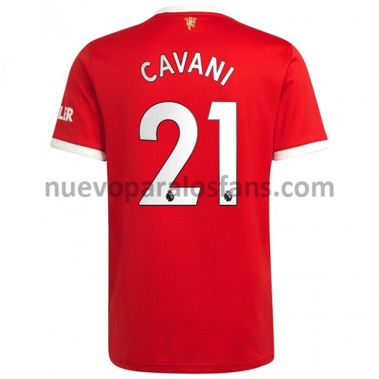 Camiseta de Fútbol Manchester United Edinson Cavani 21 Casa 2021-2022 Manga Corta