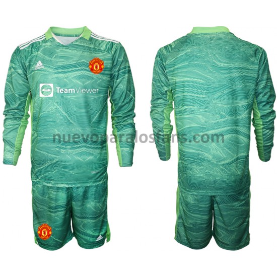 Camiseta de Fútbol Manchester United Portero Niño Tercera 2021-2022 Manga Larga
