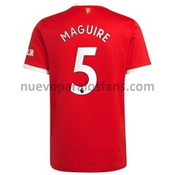 Camiseta de Fútbol Manchester United Harry Maguire 5 Casa 2021-2022 Manga Corta