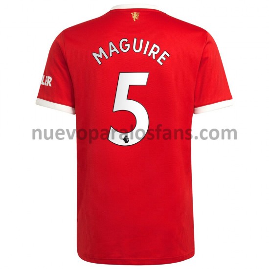 Camiseta de Fútbol Manchester United Harry Maguire 5 Casa 2021-2022 Manga Corta