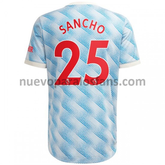 Camiseta de Fútbol Manchester United Jadon Sancho 25 Exterior 2021-2022 Manga Corta