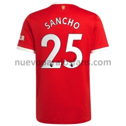 Camiseta de Fútbol Manchester United Jadon Sancho 25 Casa 2021-2022 Manga Corta