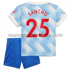 Camiseta de Fútbol Manchester United Jadon Sancho 25 Niño Exterior 2021-2022 Manga Corta
