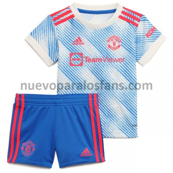 Camiseta de Fútbol Manchester United Niño Exterior 2021-2022 Manga Corta