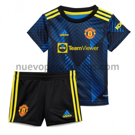 Camiseta de Fútbol Manchester United Niño Tercera 2021-2022 Manga Corta