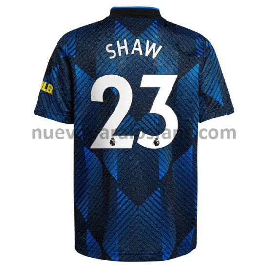Camiseta de Fútbol Manchester United Luke Shaw 23 Tercera 2021-2022 Manga Corta