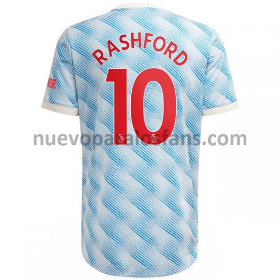 Camiseta de Fútbol Manchester United Marcus Rashford 10 Exterior 2021-2022 Manga Corta