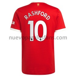 Camiseta de Fútbol Manchester United Marcus Rashford 10 Casa 2021-2022 Manga Corta