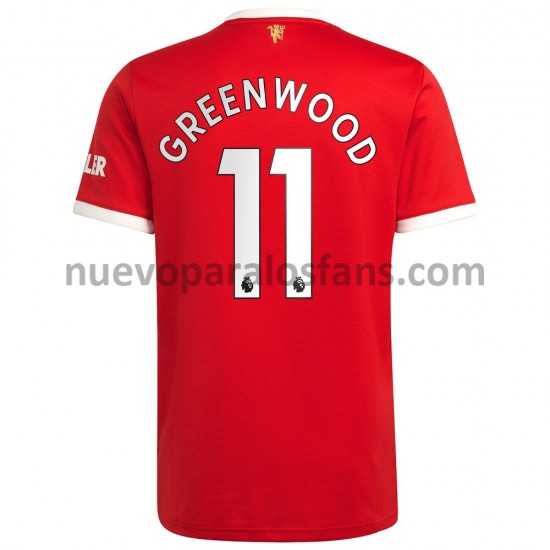 Camiseta de Fútbol Manchester United Mason Greenwood 11 Casa 2021-2022 Manga Corta
