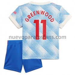 Camiseta de Fútbol Manchester United Mason Greenwood 11 Niño Exterior 2021-2022 Manga Corta