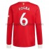 Camiseta de Fútbol Manchester United Paul Pogba 6 Casa 2021-2022 Manga Larga