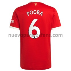 Camiseta de Fútbol Manchester United Paul Pogba 6 Casa 2021-2022 Manga Corta