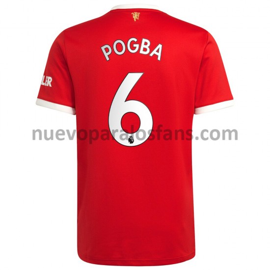 Camiseta de Fútbol Manchester United Paul Pogba 6 Casa 2021-2022 Manga Corta
