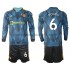 Camiseta de Fútbol Manchester United Paul Pogba 6 Niño Tercera 2021-2022 Manga Larga