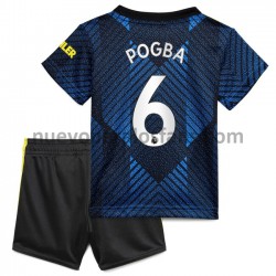 Camiseta de Fútbol Manchester United Paul Pogba 6 Niño Tercera 2021-2022 Manga Corta