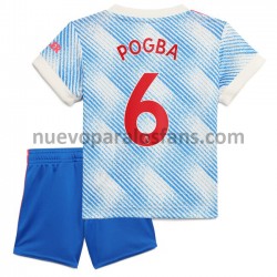 Camiseta de Fútbol Manchester United Pogba 6 Niño Exterior 2021-2022 Manga Corta