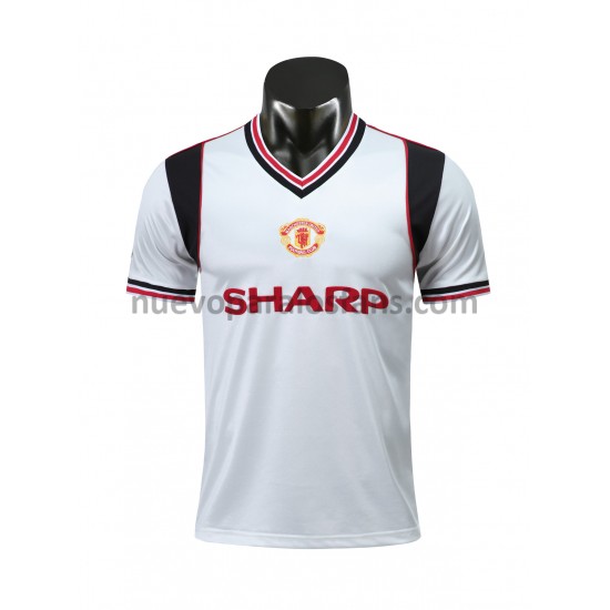 Camiseta de Fútbol Manchester United Retro Exterior 1985 Manga Corta