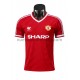 Camiseta de Fútbol Manchester United Retro Casa 1986 Manga Corta