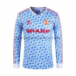 Camiseta de Fútbol Manchester United Retro Casa 1992 Manga Larga
