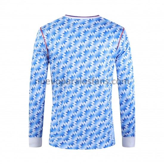 Camiseta de Fútbol Manchester United Retro Casa 1992 Manga Larga