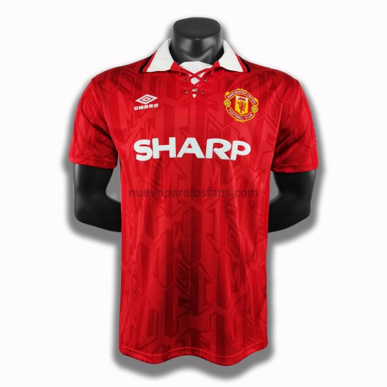 Camiseta de Fútbol Manchester United Retro Casa 1994 Manga Corta