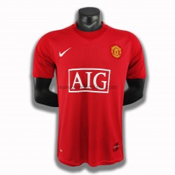 Camiseta de Fútbol Manchester United Retro Casa 2007-2008 Manga Corta