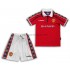 Camiseta de Fútbol Manchester United Retro Niño Casa 1998-1999 Manga Corta