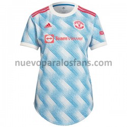 Camiseta de Fútbol Manchester United Mujer Exterior 2021-2022 Manga Corta
