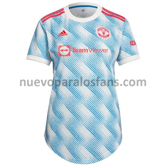 Camiseta de Fútbol Manchester United Mujer Exterior 2021-2022 Manga Corta