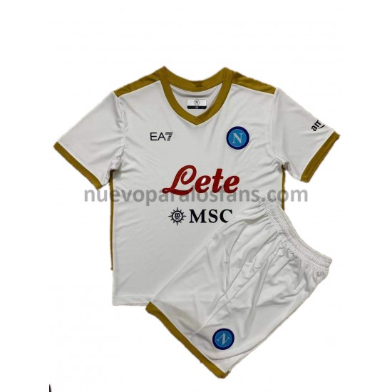 Camiseta de Fútbol SSC Napoli Niño Exterior 2021-2022 Manga Corta
