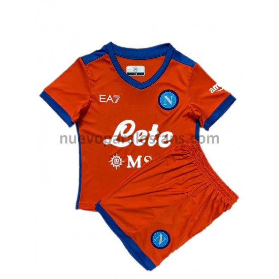 Camiseta de Fútbol SSC Napoli Niño Tercera 2021-2022 Manga Corta