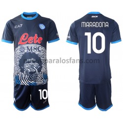 Camiseta de Fútbol SSC Napoli Diego Maradona 10 Special 2 Niño Casa 2021-2022 Manga Corta