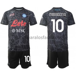 Camiseta de Fútbol SSC Napoli Diego Maradona 10 Special Niño Casa 2021-2022 Manga Corta