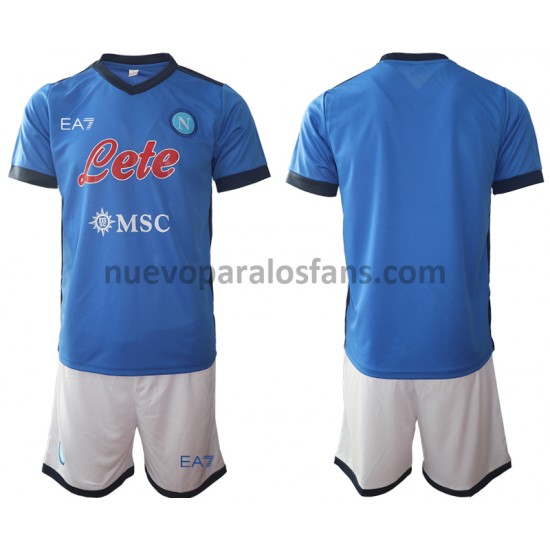 Camiseta de Fútbol SSC Napoli Niño Casa 2021-2022 Manga Corta