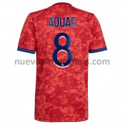 Camiseta de Fútbol Olympique de Lyon Houssem Aouar 8 Exterior 2021-2022 Manga Corta