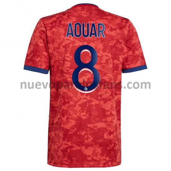 Camiseta de Fútbol Olympique de Lyon Houssem Aouar 8 Exterior 2021-2022 Manga Corta