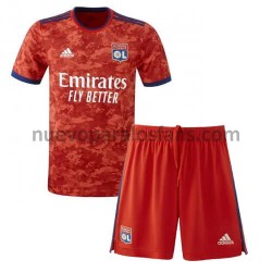 Camiseta de Fútbol Olympique de Lyon Niño Exterior 2021-2022 Manga Corta