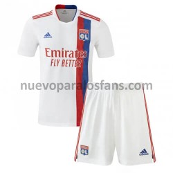 Camiseta de Fútbol Olympique de Lyon Niño Casa 2021-2022 Manga Corta