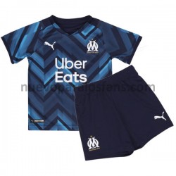 Camiseta de Fútbol Olympique de Marsella Niño Exterior 2021-2022 Manga Corta