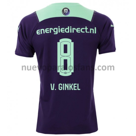 Camiseta de Fútbol PSV Eindhoven Marco van Ginkel 8 Exterior 2021-2022 Manga Corta