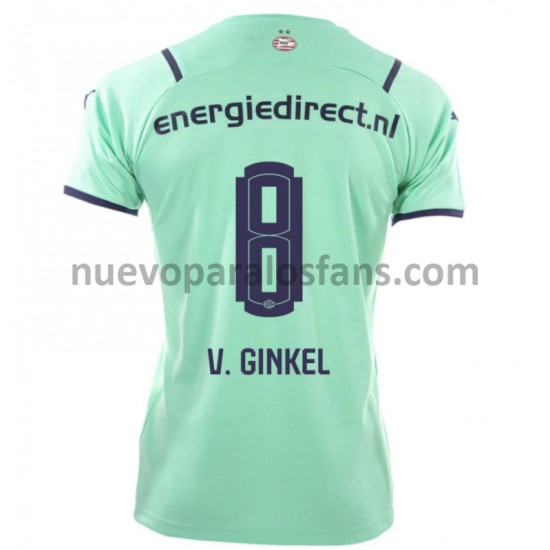 Camiseta de Fútbol PSV Eindhoven Marco van Ginkel 8 Tercera 2021-2022 Manga Corta
