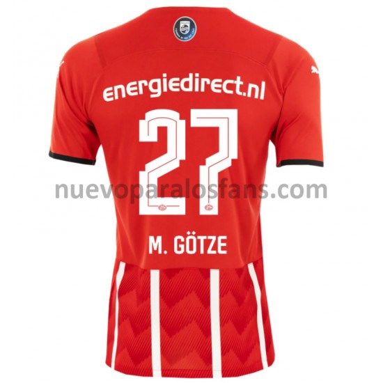 Camiseta de Fútbol PSV Eindhoven Mario Gotze 27 Casa 2021-2022 Manga Corta